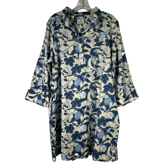 Tuckernuck Bonnie Blossom Megan Mini Floral Shift Dress 2XL Blue Summer Casual - Picture 3 of 14